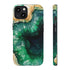 Green Geode in Watercolor - Impact Resistant Phone Case iPhone 13 Matte